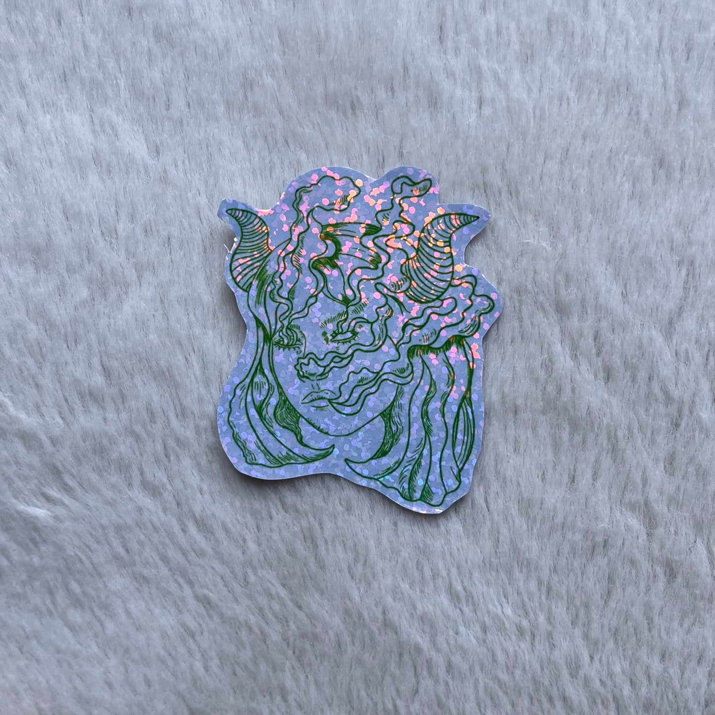 horned girl stickers