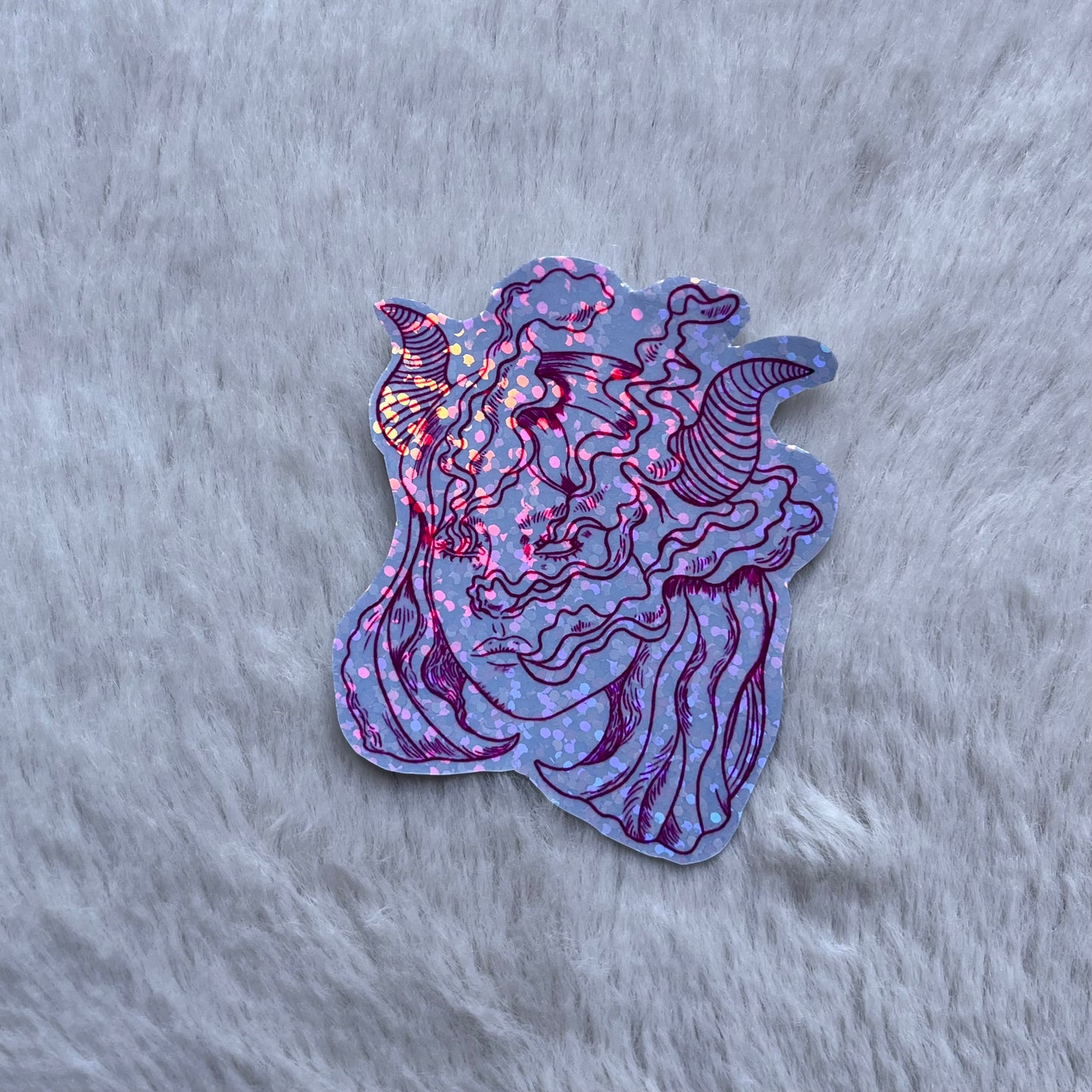 horned girl stickers