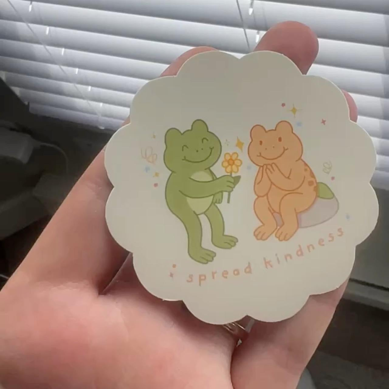 froggy “spread kindness” sticker