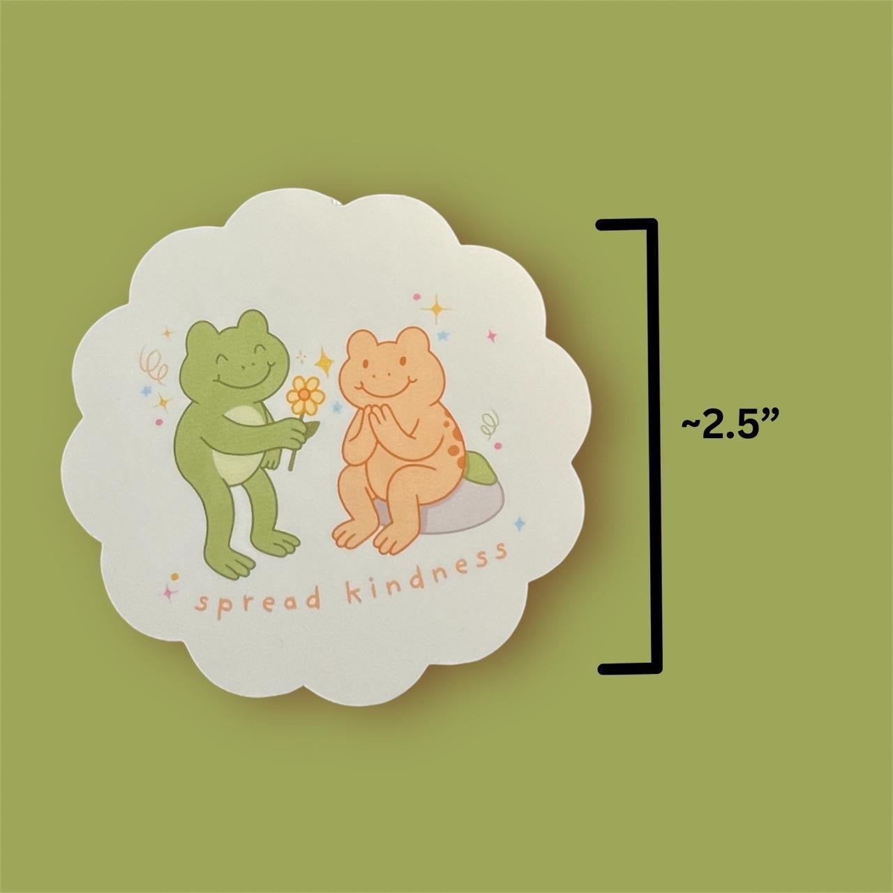 froggy “spread kindness” sticker