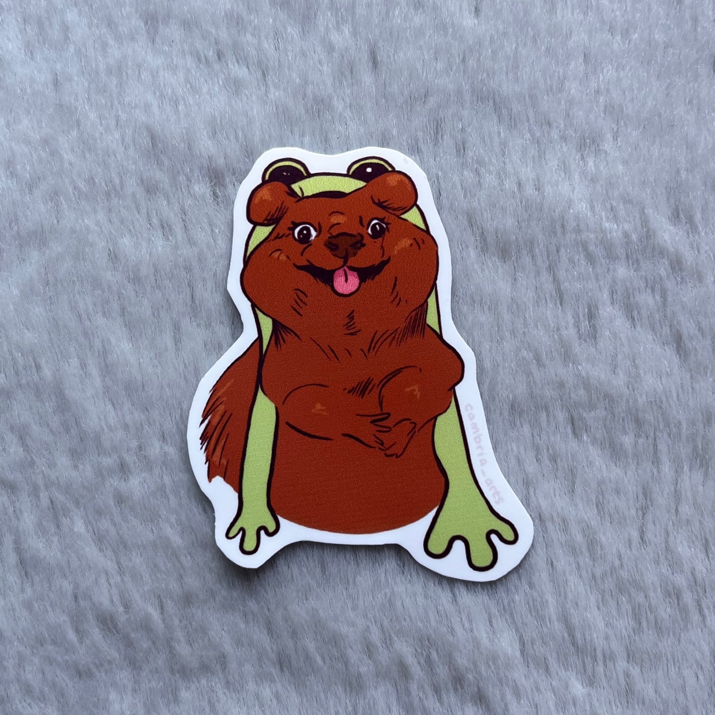quokka with frog hat