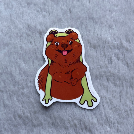 quokka with frog hat