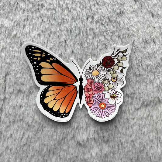 multicolor flower butterfly